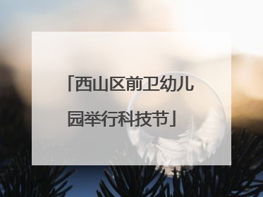 西山区前卫幼儿园举行科技节
