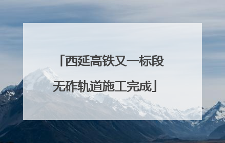 西延高铁又一标段无砟轨道施工完成