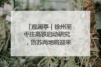 观澜亭｜徐州至枣庄高铁启动研究，鲁苏两地将迎来交通经济双利好