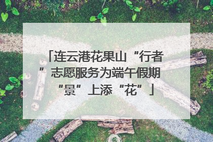 连云港花果山“行者”志愿服务为端午假期“景”上添“花”