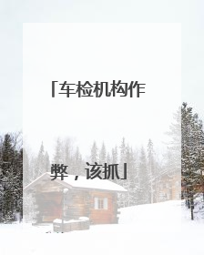 车检机构作弊，该抓