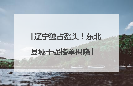 辽宁独占鳌头！东北县域十强榜单揭晓