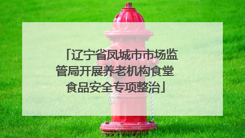 辽宁省凤城市市场监管局开展养老机构食堂食品安全专项整治