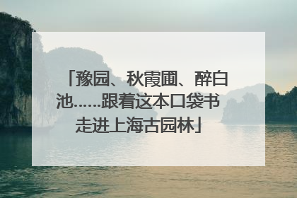 豫园、秋霞圃、醉白池……跟着这本口袋书走进上海古园林