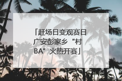 赶场日变观赛日 广安彭家乡“村BA”火热开赛