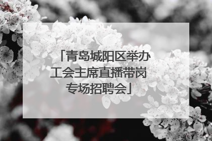 青岛城阳区举办工会主席直播带岗专场招聘会