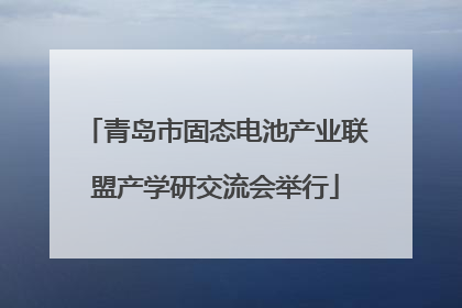 青岛市固态电池产业联盟产学研交流会举行
