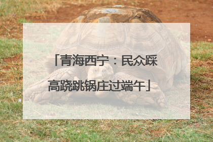 青海西宁：民众踩高跷跳锅庄过端午