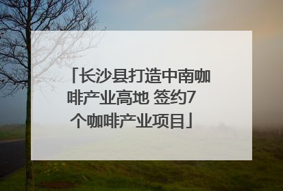长沙县打造中南咖啡产业高地 签约7个咖啡产业项目
