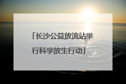 长沙公益放流站举行科学放生行动