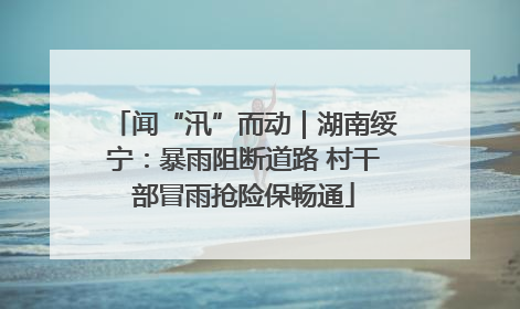 闻“汛”而动｜湖南绥宁：暴雨阻断道路 村干部冒雨抢险保畅通