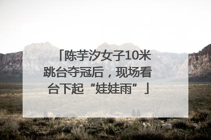 陈芋汐女子10米跳台夺冠后，现场看台下起“娃娃雨”