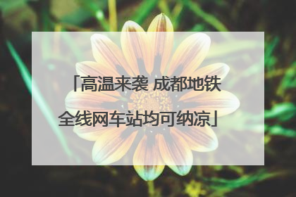 高温来袭 成都地铁全线网车站均可纳凉