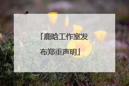 鹿晗工作室发布郑重声明