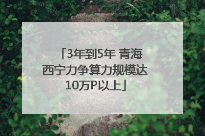 3年到5年 青海西宁力争算力规模达10万P以上