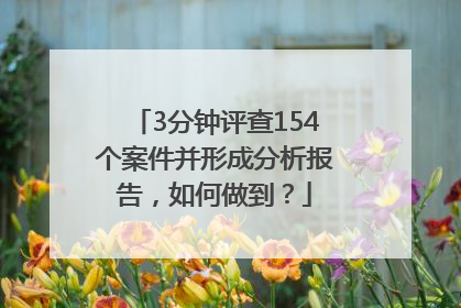 3分钟评查154个案件并形成分析报告，如何做到？