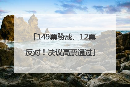 149票赞成、12票反对！决议高票通过