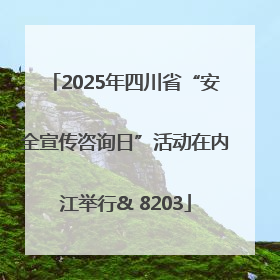 2025年四川省“安全宣传咨询日”活动在内江举行& 8203