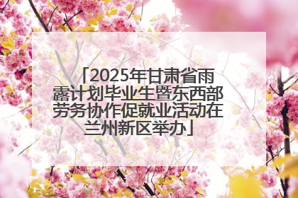 2025年甘肃省雨露计划毕业生暨东西部劳务协作促就业活动在兰州新区举办