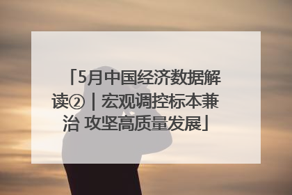 5月中国经济数据解读②｜宏观调控标本兼治 攻坚高质量发展