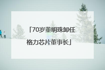 70岁董明珠卸任格力芯片董事长