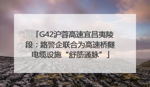 G42沪蓉高速宜昌夷陵段：路警企联合为高速桥隧电缆设施“舒筋通脉”
